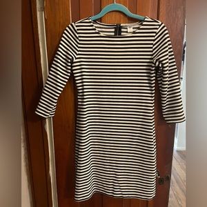 Black and white stripped dress